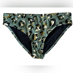 Swimsuits for All Swim Sexy Women’s Olive Green Cheetah Bikini Swim Bottom